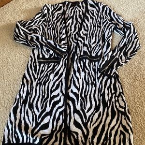 Long soft zebra sweater